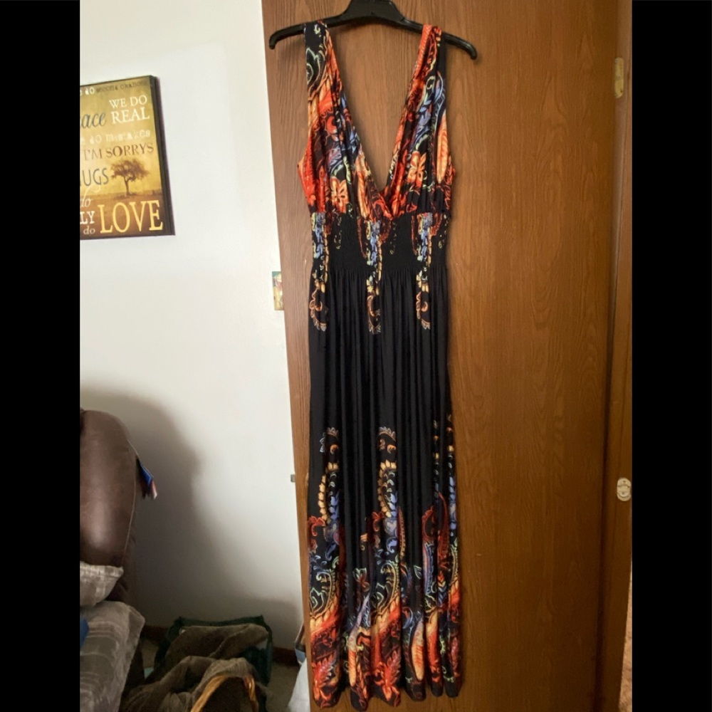 Print maxi dress